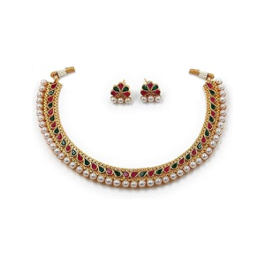 Jewels Silver Oxidised Traditional Choker Necklace