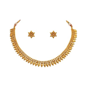 Jewellery for Less Copper Gold Plated Necklace Set for Women