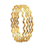 Gram Gold Plated Copper Traditional Plain Bangle Set for Women