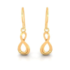 Yellow Gold Dainty Hanging Earrings For Women
