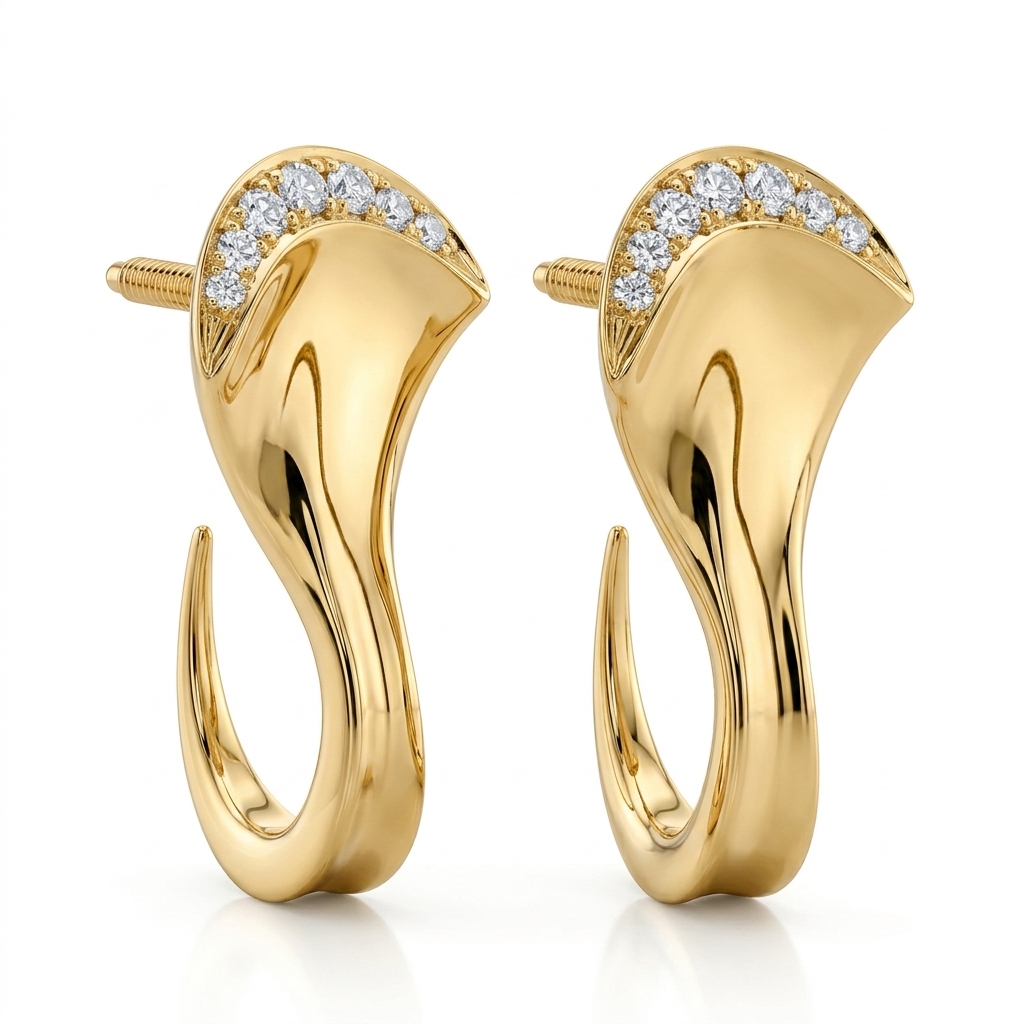 Noor Statement Studs by Giolleria
