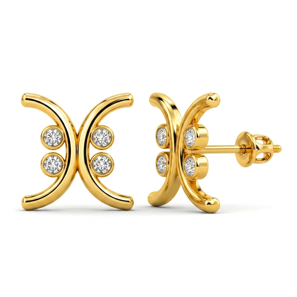 Giolleria moissanite earrings close-up