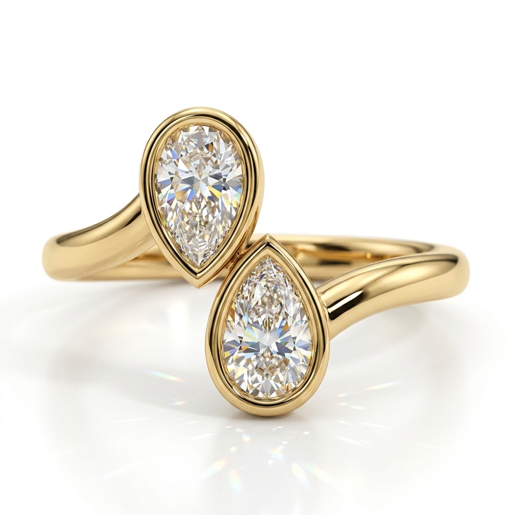 Moissanite ring closeup