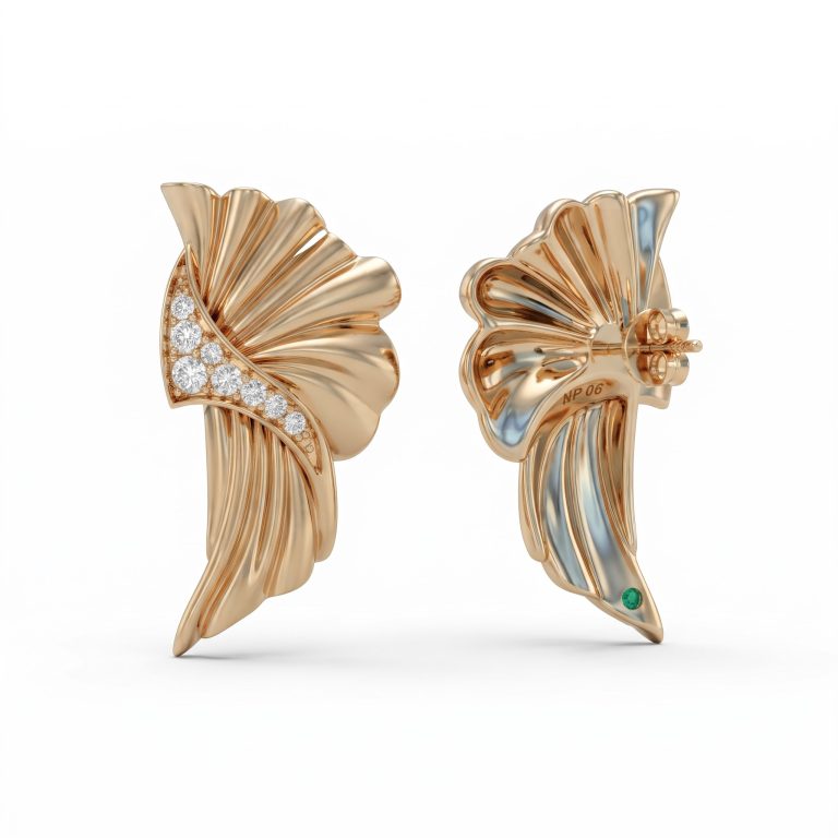 Sculpted Fan Earrings