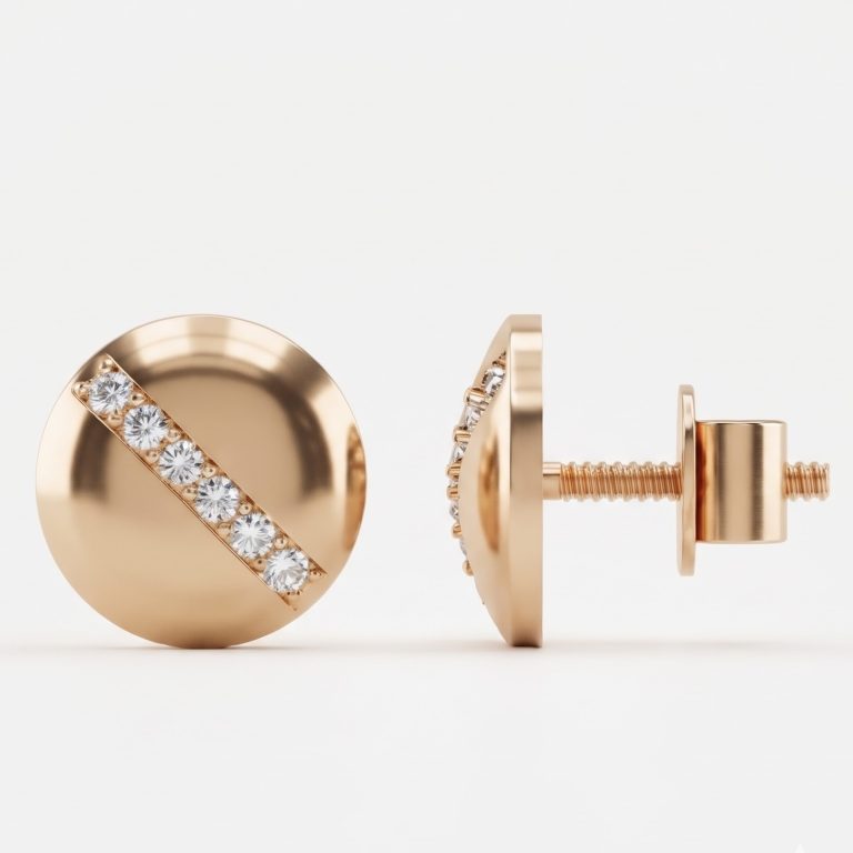 Diagonal Line Studs