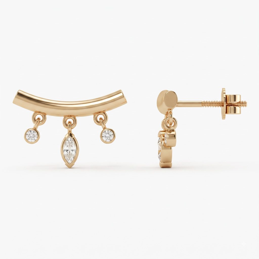 Celestial Arc Drop Earrings