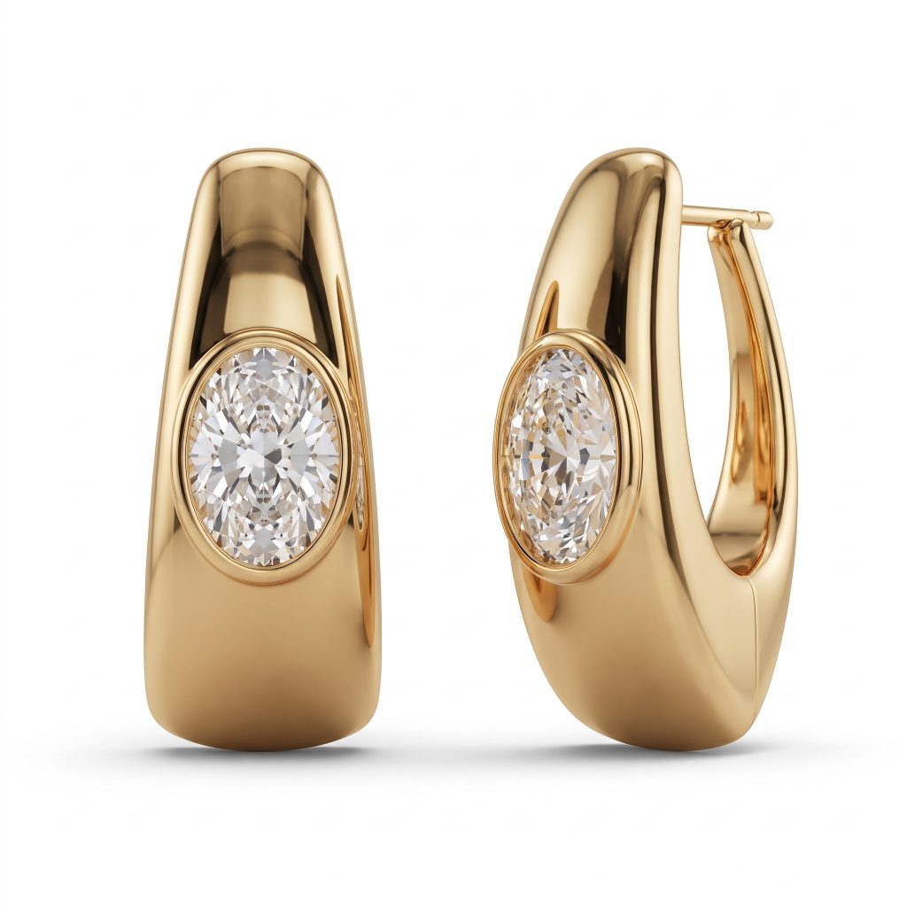 Sculpted Solitaire Studs