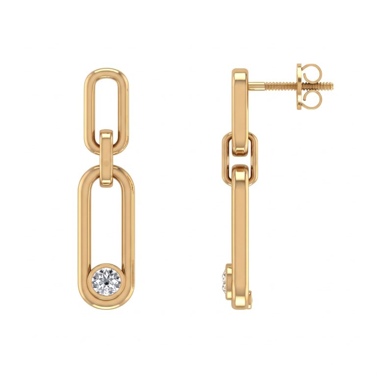 Linked Light Drop Earrings