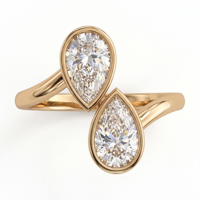 Pear Balance Ring – Gold – Rings