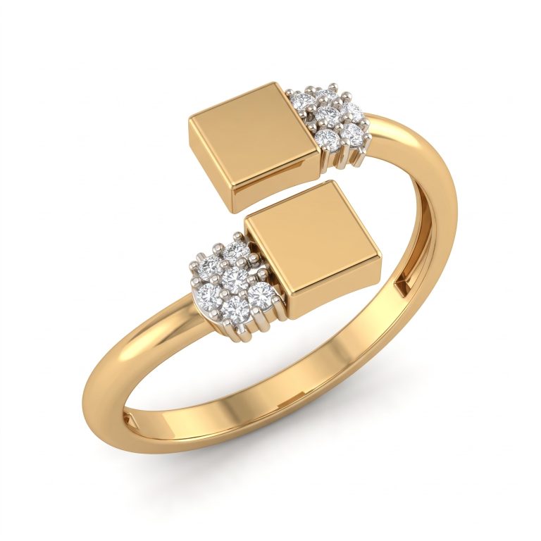 Dual Block Ring – Gold – Rings