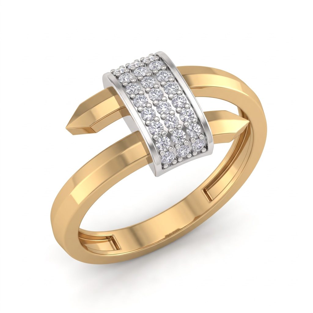 Pavé Bar Nail Ring