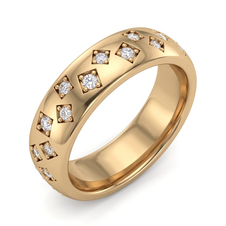 Scattered Light Band – Gold – Rings