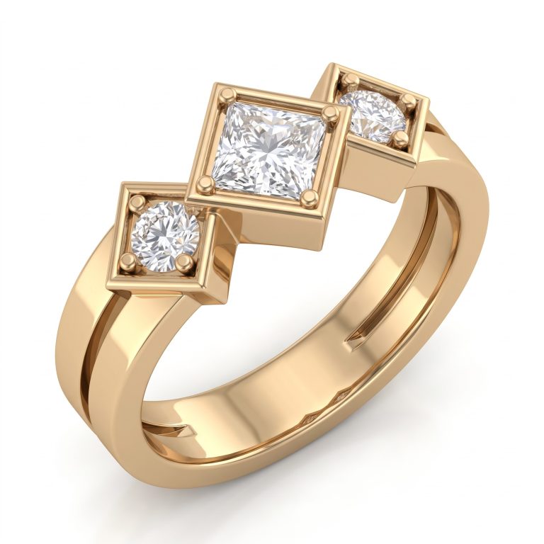 Triad Princess Ring – Gold – Rings
