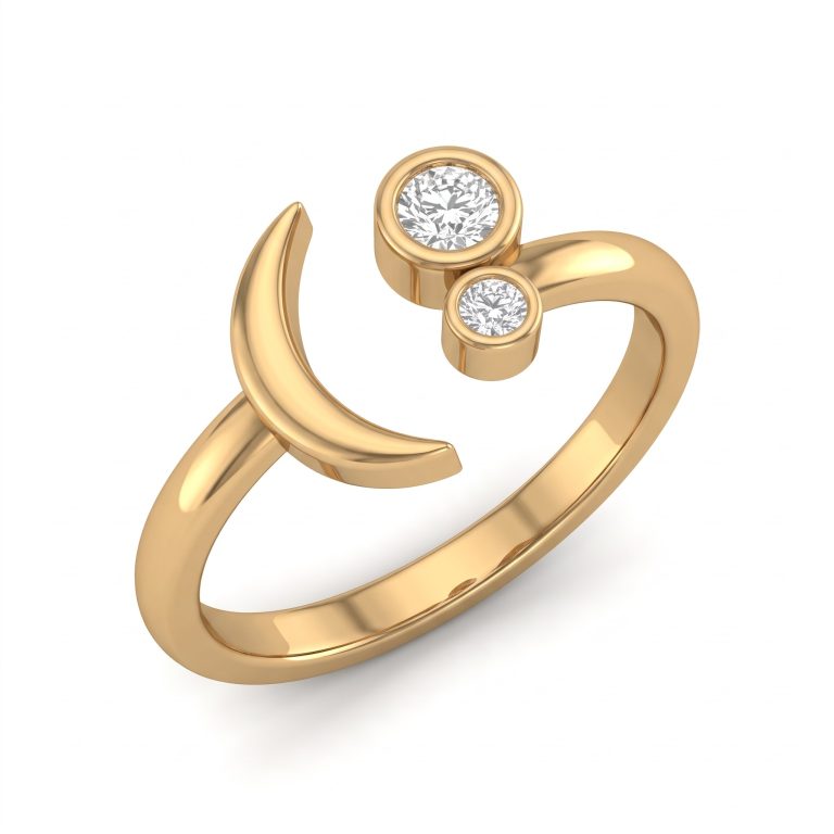 Crescent Duo Ring – Gold – Rings