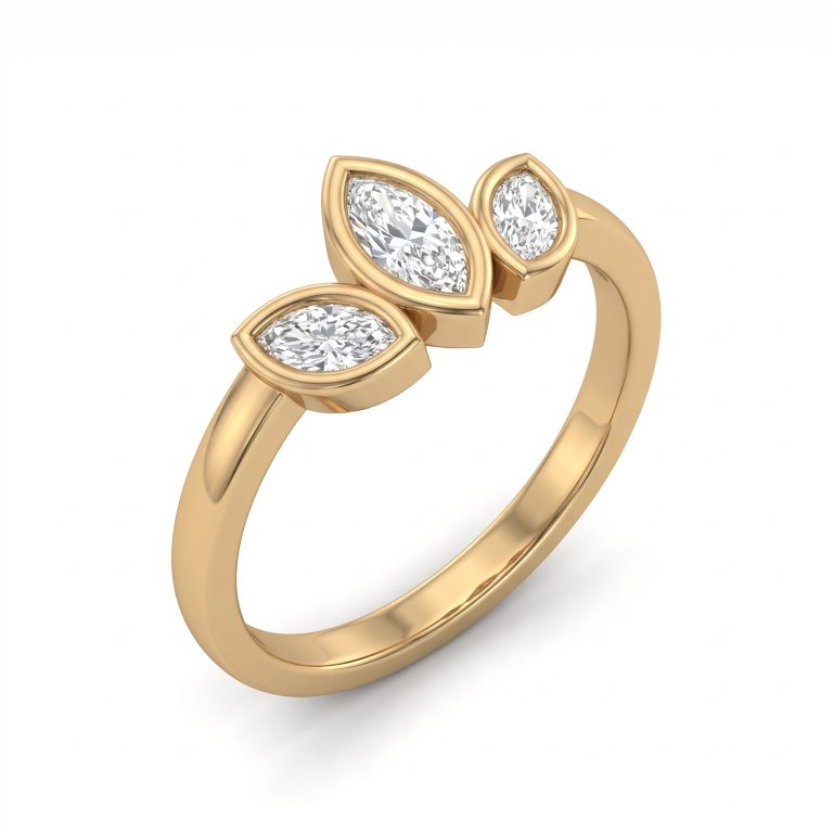 Marquise Leaf Ring – Gold – Rings