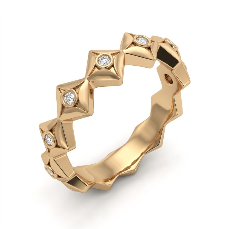 Rhombus Rhythm Ring – Gold – Rings